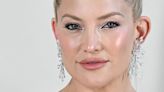 At 44, Kate Hudson Stuns in Plunging Gilded Minidress