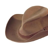 A wide-brimmed hat with a high crown and a creased front. Typically made of felt or straw. Associated with the American West and cowboy culture.