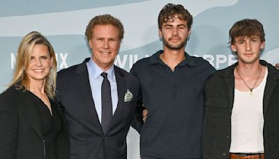 Will Ferrell rare move of posing with his wife and two sons