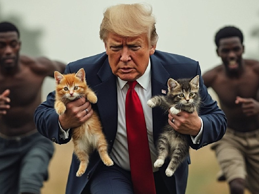 Desperate Republicans Using AI to Generate Fake Photos of Donald Trump Saving Kittens