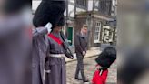 Scots Guard Stop To Formally Inspect And Salute Frank The Tiny Soldier