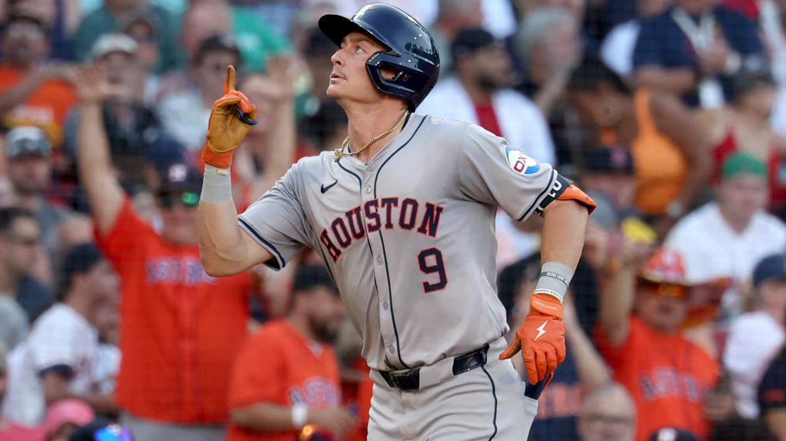 Astros' Zach Dezenzo hit his first career home run Saturday. So why did his teammates ignore him after he hit it?