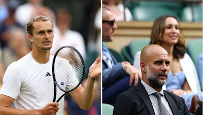 “Puedes venir a entrenarme cuando quieras”: el afectuoso momento entre Zverev y Guardiola en Wimbledon - La Tercera