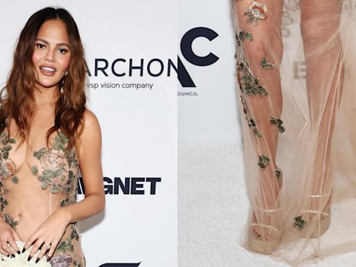 Chrissy Teigen Slips Into Barely-There Heels for 30th Anniversary Ace Awards