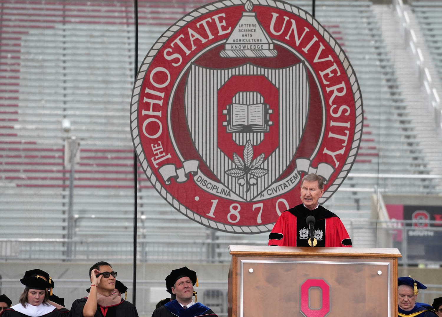 Person dies after falling from the stands at Ohio State University commencement ceremony