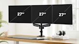 This triple monitor VESA arm is just $50 after triple discounts