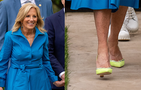 Jill Biden Brings Pop of Color to White House in Lime Green Stuart Weitzman Shoes for Cinco de Mayo Reception