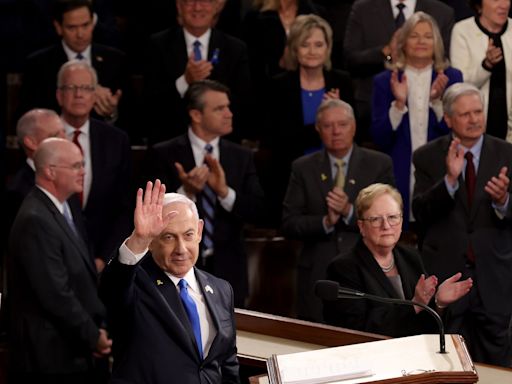 Israeli prime minister Netanyahu addresses Congress as scores of Democrats boycott