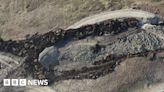 Footage captures landslide at Shetland wind farm