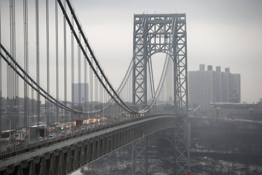 Traffic delays on the George Washington Bridge into New York City