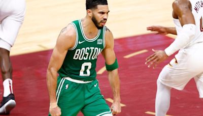 Jayson Tatum, Jaylen Brown paint Cleveland green with strong inside play