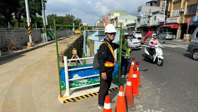 排水施工 永康東橋七路單行管制