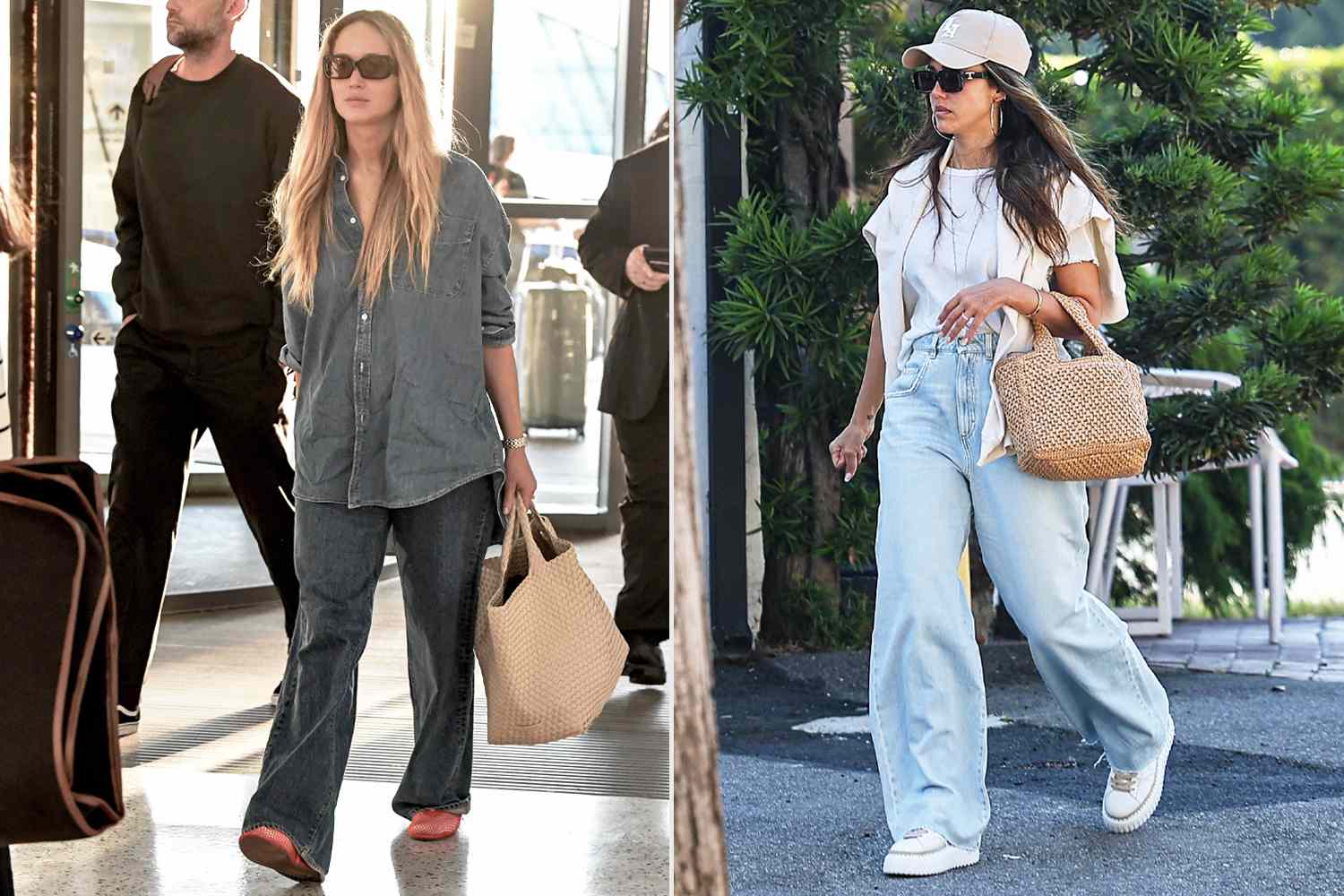Jennifer Lawrence and Jessica Alba Are Wearing Woven Bags This Summer — Get the Look from $14