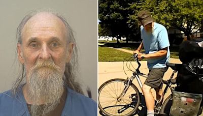 Moment rapist on the run for 30 years is busted in bike traffic stop