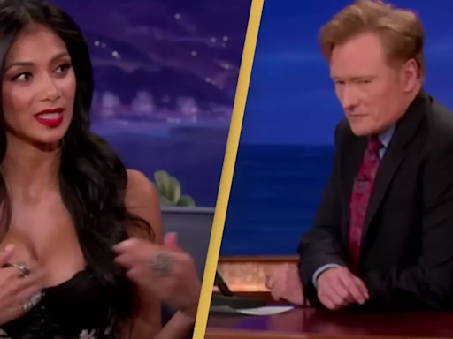 Nicole Scherzinger had perfect response after she awkwardly caught Conan O'Brien staring at her breasts