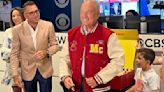 McDonald's recognizes CBS News Miami's Eliott Rodriguez with "In the Crew" varsity jacket