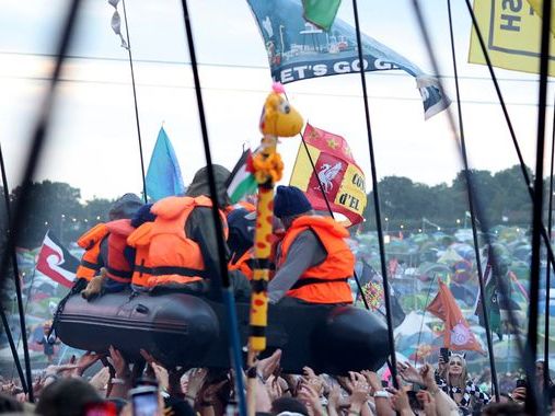 Home Secretary James Cleverly hits out at Banksy's migrant boat Glastonbury stunt