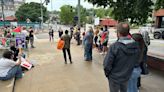 Fayetteville High School students walk out in solidarity with Palestine