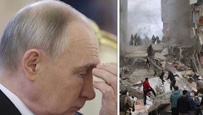 Bungling Putin carpet-bombs Russia by 'dropping five huge explosives'