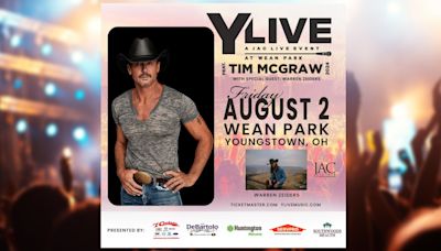 Tim McGraw to headline Y-Live 2024 concert August 2