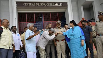 213 inmates from 13 prisons across Telangana released from Cherlapalli Central Jail