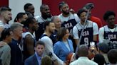 Curry, Kerr revel in VP Harris' visit to Team USA's practice