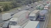 M6 'not moving' after smash between van and truck - updates