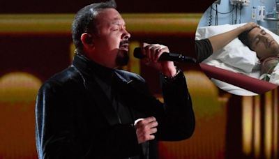 Pepe Aguilar canta polémica canción escrita a Nodal, quien está hospitalizado, acompañado por Ángela