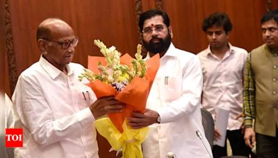 Maharashtra politics heats up as Sharad Pawar meets CM Eknath Shinde | Mumbai News - Times of India