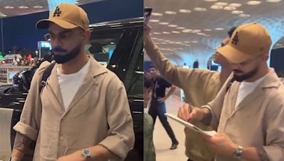 Virat Kohli's 'Ma'am Ne Diya Tha..' Remark Melts Hearts After Paparazzi Thank Him For Gifts At Airport- Watch