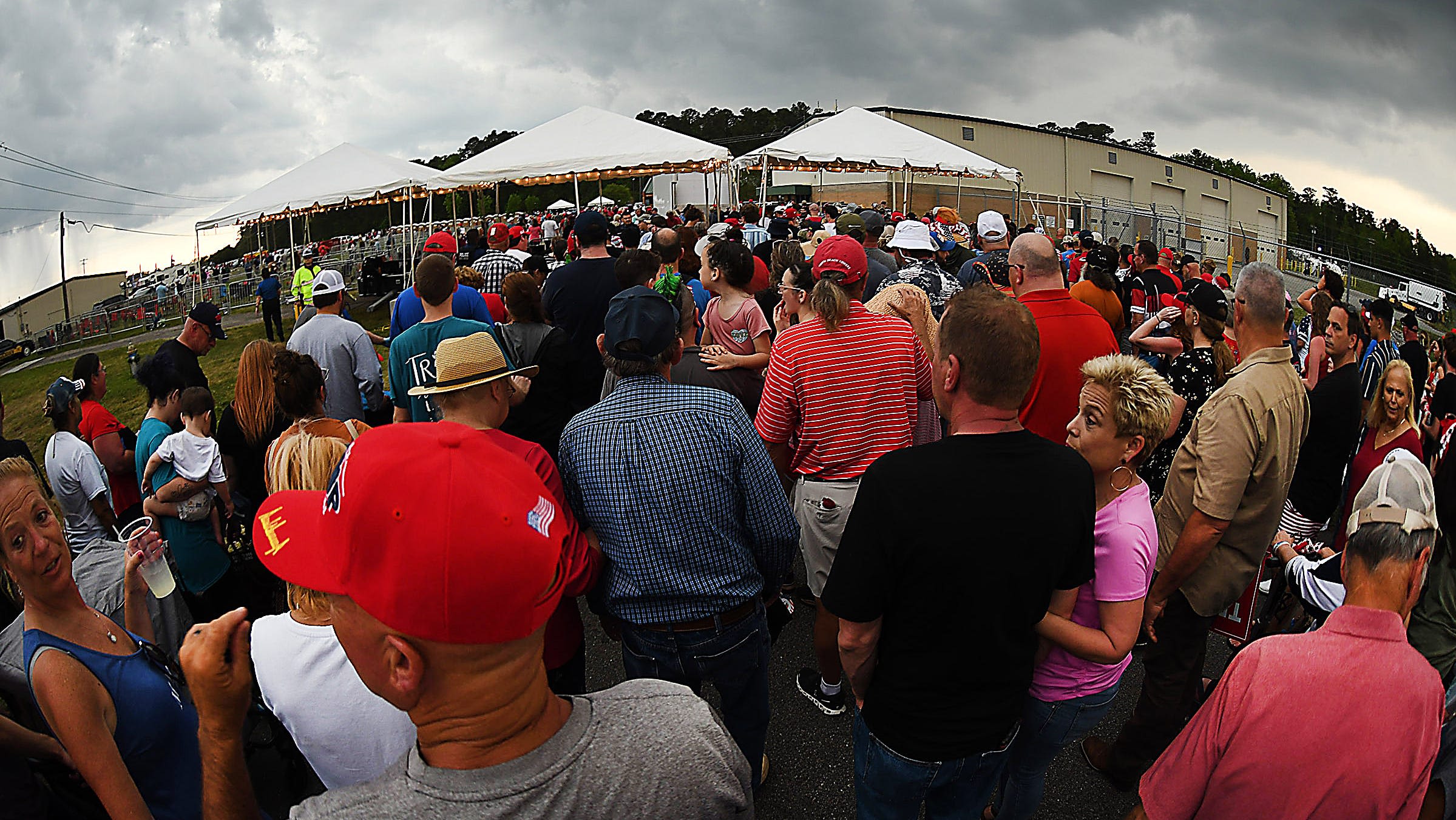 PHOTOS: Weather cancels Donald Trump rally in Wilmington