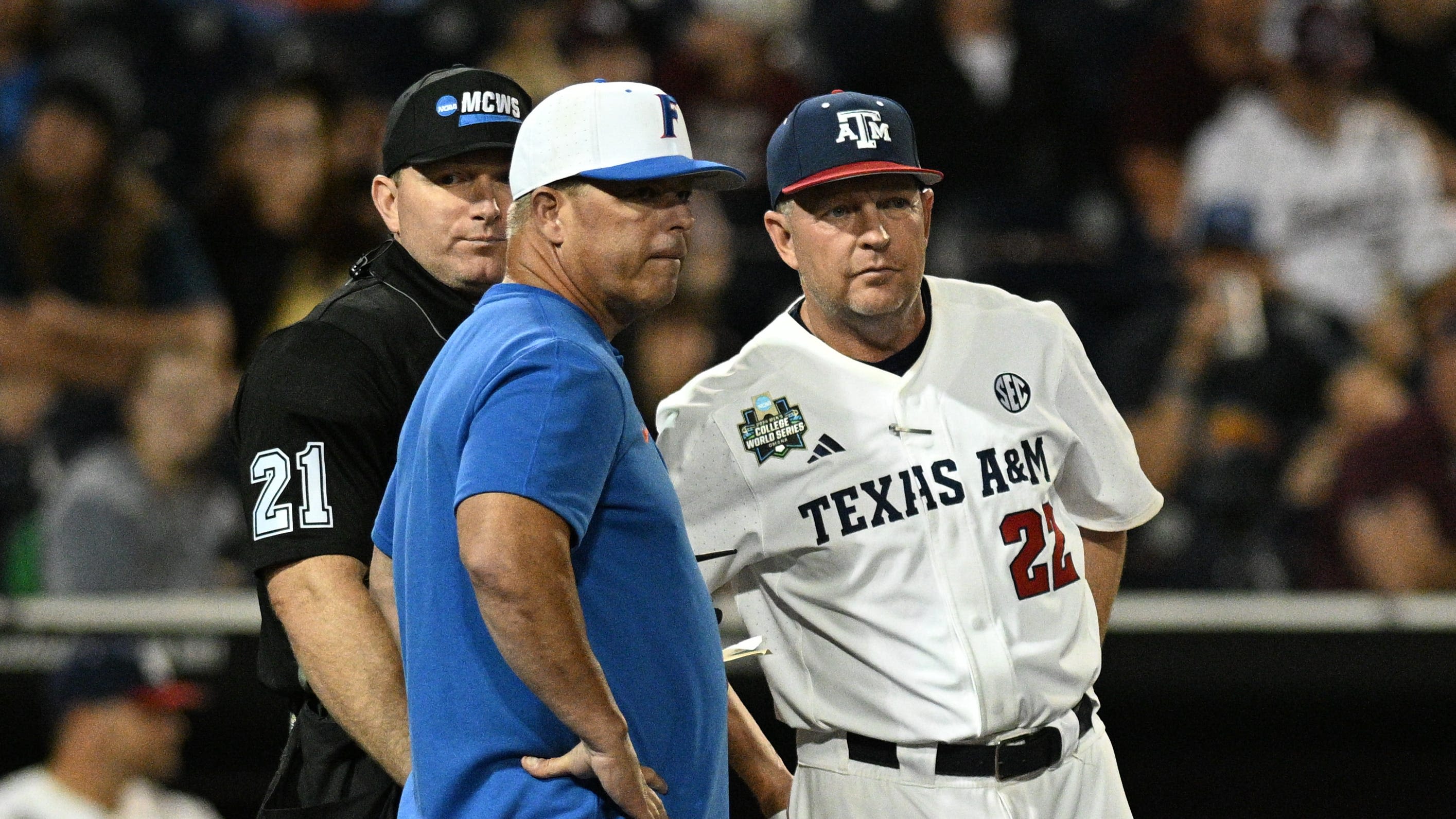 Florida baseball vs Texas A&M score updates in 2024 NCAA College World Series