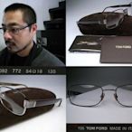 信義計劃 眼鏡 Gucci設計師 Tom Ford 精品眼鏡 義大利製 金屬方框 光學眼鏡 eyeglasses .