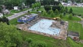 Crews begin demolition on old pool in Louisville's Camp Taylor neighborhood to build a new one