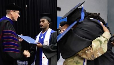 College Graduate Surprised at Commencement by Mom Who Had Been Deployed: 'My Heart Dropped'