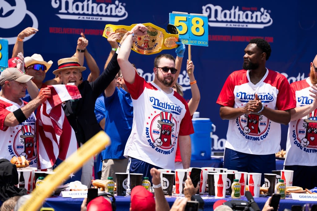 Chicagoan Patrick Bertoletti celebrates hot dog eating contest win: ‘I still can’t really believe it’