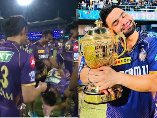 Rinku Singh Bows Down To Gautam Gambhir After Kolkata Knight Riders Lift IPL 2024 Title