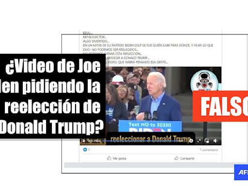 Biden no pidió la reelección de Trump en un discurso de campaña de 2020, el video está editado
