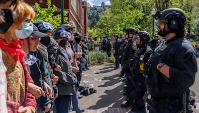 College protests live: NYPD reveals cop “unintentionally” fired gun while breaching locked office at Columbia