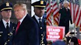 Jan 6 police officer slams ‘opportunistic grifter’ Trump as former president hails ‘law and order’ at NYPD cop’s wake