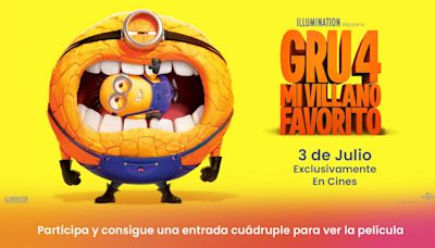 CONCURSO: Consigue un pack de 4 entradas para ver Gru 4 Mi Villano Favorito en cines