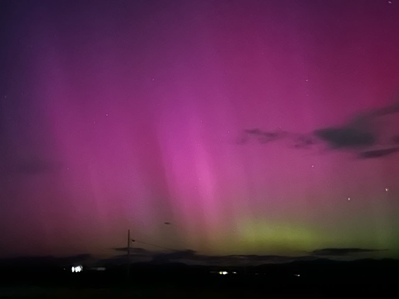 Northern lights dazzle Las Vegas valley