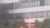 高醫岡山醫院六月正式營運驚傳大火 戶外施工廢材燃燒
