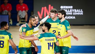 Com grande atuação de Lukas Bergmann, Brasil vence a Alemanha na Liga das Nações masculina