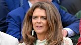 Annabel Croft visits Centre Court in a seasonal floral dress