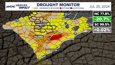 North Carolina sees first significant flash drought improvement in over a month