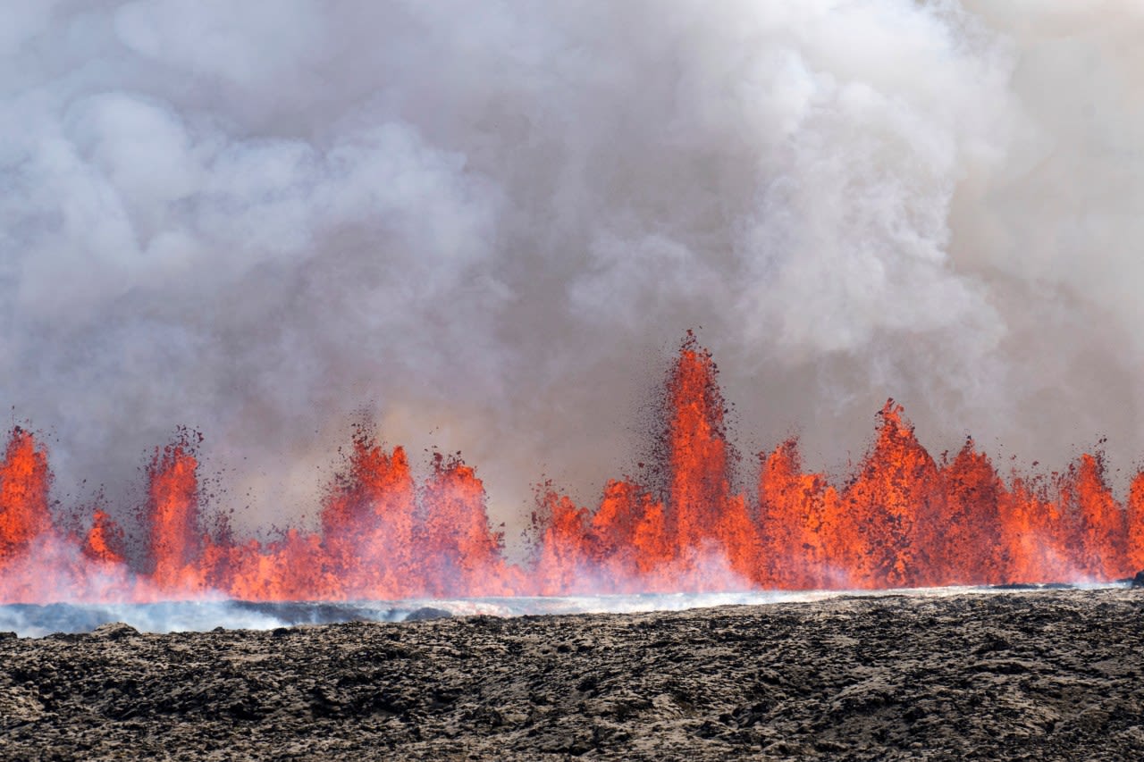 Lava continues to flow from Iceland volcano but not at powerful level as eruption