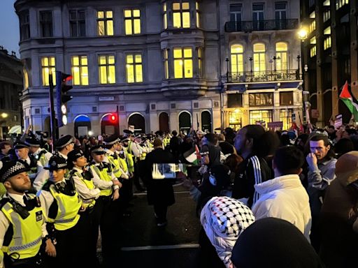 Pro-Palestine Protest With Up To 10,000 People Stood Near Downing Street Last Night