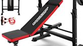 OPPSDECOR 600lbs 6 in 1 Weight Bench Set with Squat Rack Adjustable Workout Bench with Leg Developer Preacher Curl Rack Fitness Strength...