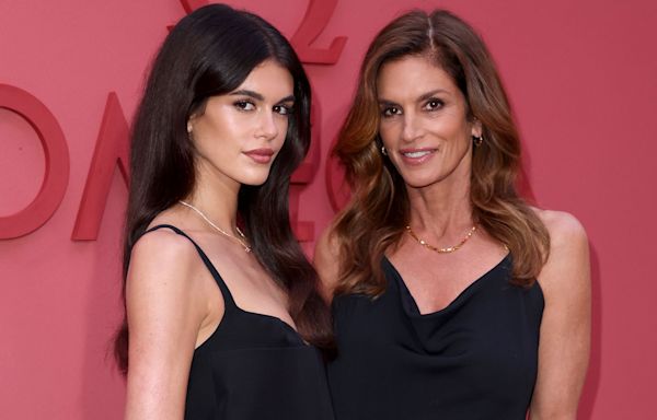 Cindy Crawford and Kaia Gerber Have Matching Mother-Daughter Date in Chic LBDs While in Paris